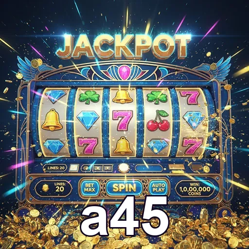 Player enjoying mobile slot games at a45