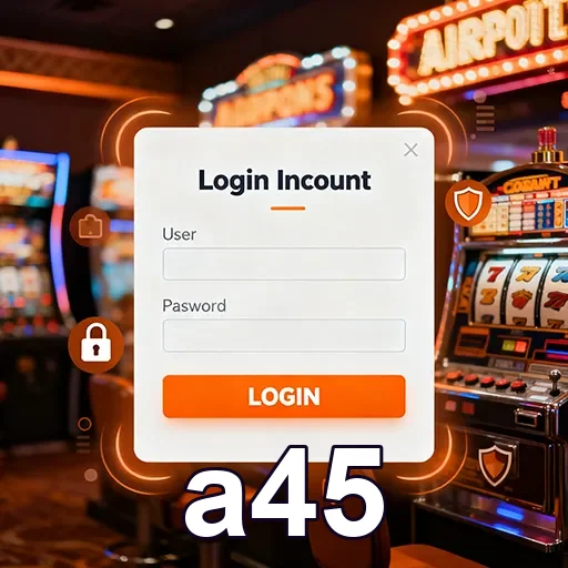 User enjoying secure mobile gaming at a45